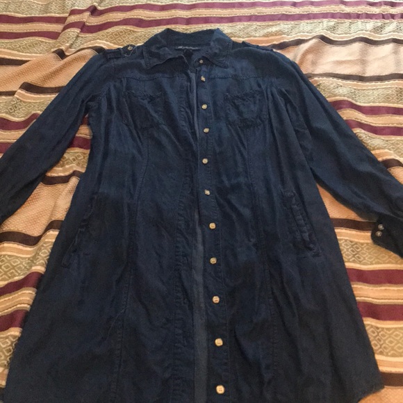 FINAL! Must go by 8/15 INC Denim Shirt Dress - Picture 1 of 3